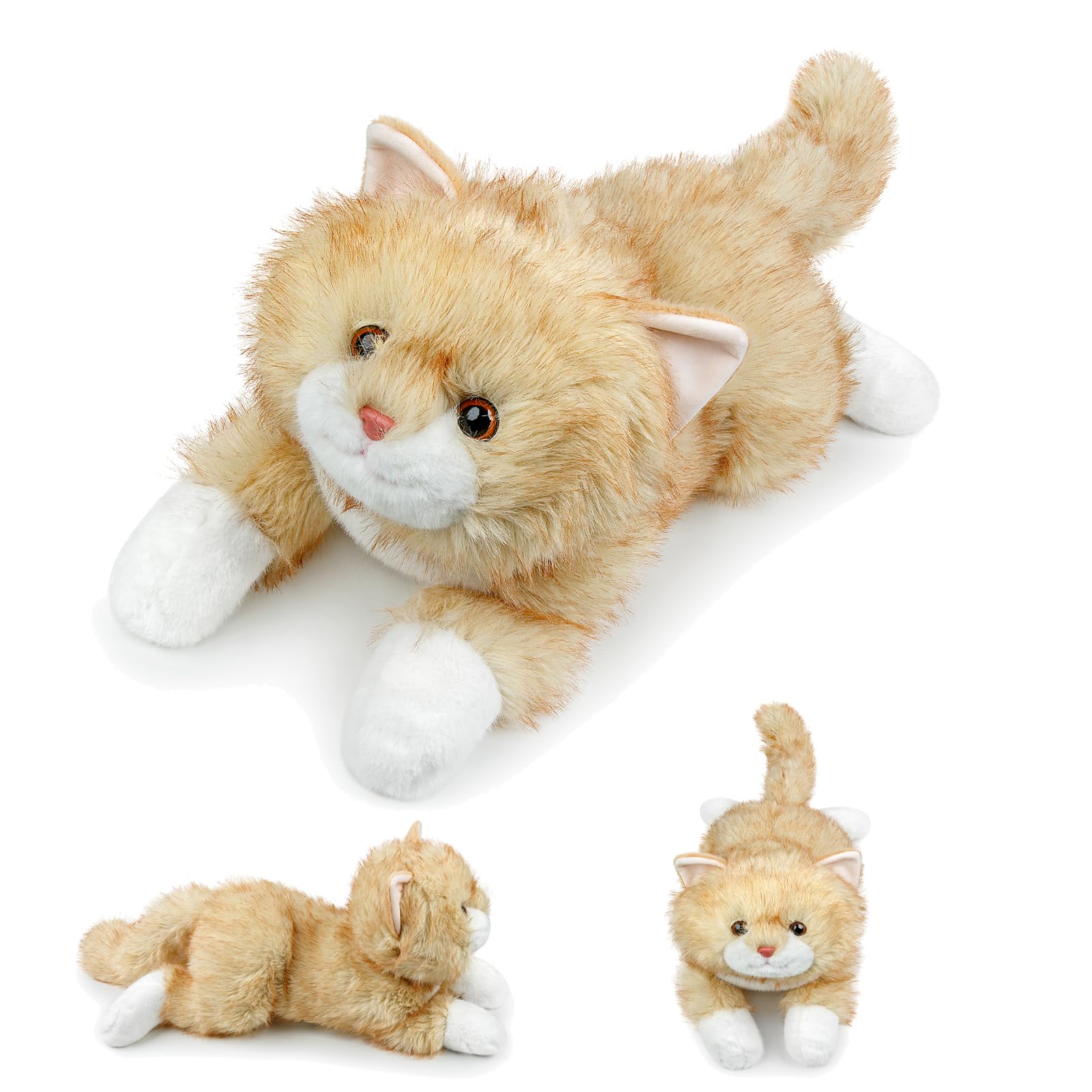 capybaraflying Weighted Ragdoll cat Plush Toy, Heated and Cooled Ragdoll cat Plush Toy, With a Removable Inner Pad on The Belly, A Soft and Comfortable Collectible to Keep As A Companion-Yellow โ image 1
