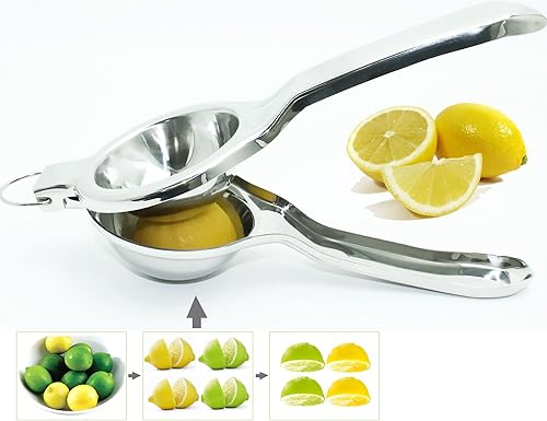 Miniatura 6 de Exprimidor de limón de alta calidad de acero inoxidable con grado alimenticio #304 de grado alimenticio, anticorrosivo de calidad premium,