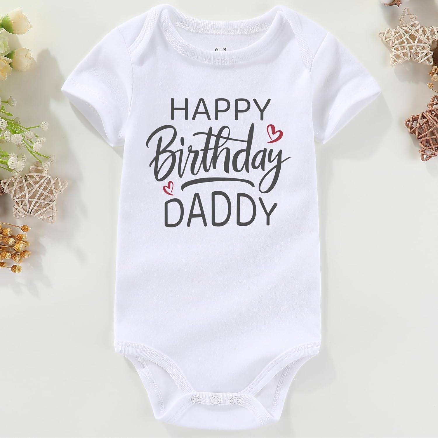 Happy Birthday Daddy newborn Outfit Dad grils Baby Clothes boy infant Bodysuits - Image 2