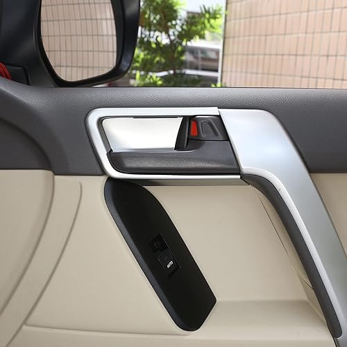 Miniatura 6 de Cubierta de cuenco ABS para puerta interior de automóvil, 4 unidades, apta para Toyot Land Cruiser Prado FJ150 150 2014 2015 2016 2017 2018