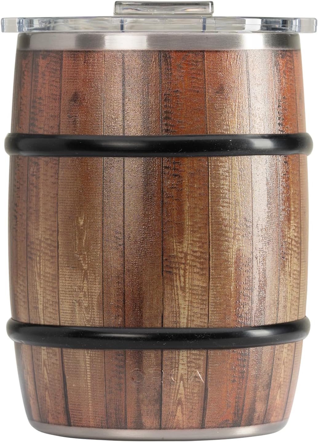 ORCA Double Barrel 24oz | Temperature Insulated, Stainless Steel Tumbler with a Classy Wood Grain Print, for Whiskey, Beer, Coffee or Whatever You're Having — Dark Oak