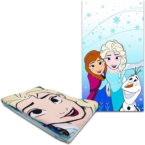 Miniatura 2 de Frozen Juego de toallas de playa  Paquete de toalla de playa Frozen de 40 x 72 pulgadas con calcomanías y más  Accesorios de playa Elsa y Anna