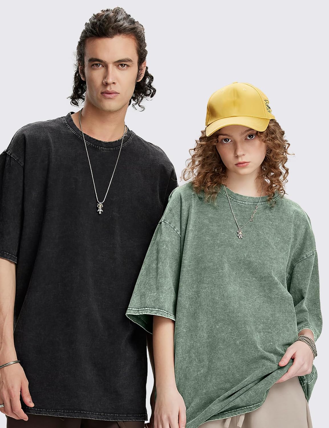 Eisctnd Men's T-Shirts: Oversized Cotton Heavyweight Vintage Loose Fit Tees for Unisex Casual Work Streetwear Gym - Image 2