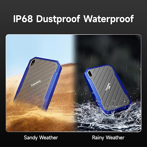 Miniatura 4 de fanxiang SSD portátil externo de 2 TB, hasta 2000 MBs USB 3.2 Gen2* 2, resistencia al agua y al polvo IP68, unidad externa de estado sólido