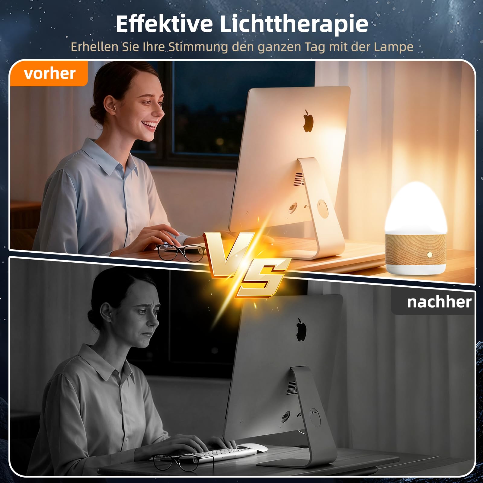 Tageslichtlampe 13000Lux Lichttherapielampe Tageslichtleuchte mit Fernsteuerung, UV-Freies SAD Licht mit 3 Farbtemperaturen LED Simulation von Tageslicht, Dimmer und 4 Timer Daylight Lamp