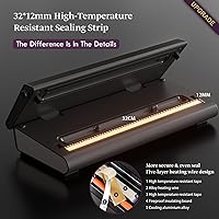 Vista 6 de Vacuum Sealer Machine, Mesliese 90Kpa Powerful 6-in-1 Precision Compact Vacuum Food Preservation System with Cutter, 2 Bag Rolls & 5 Pre-cut Bags