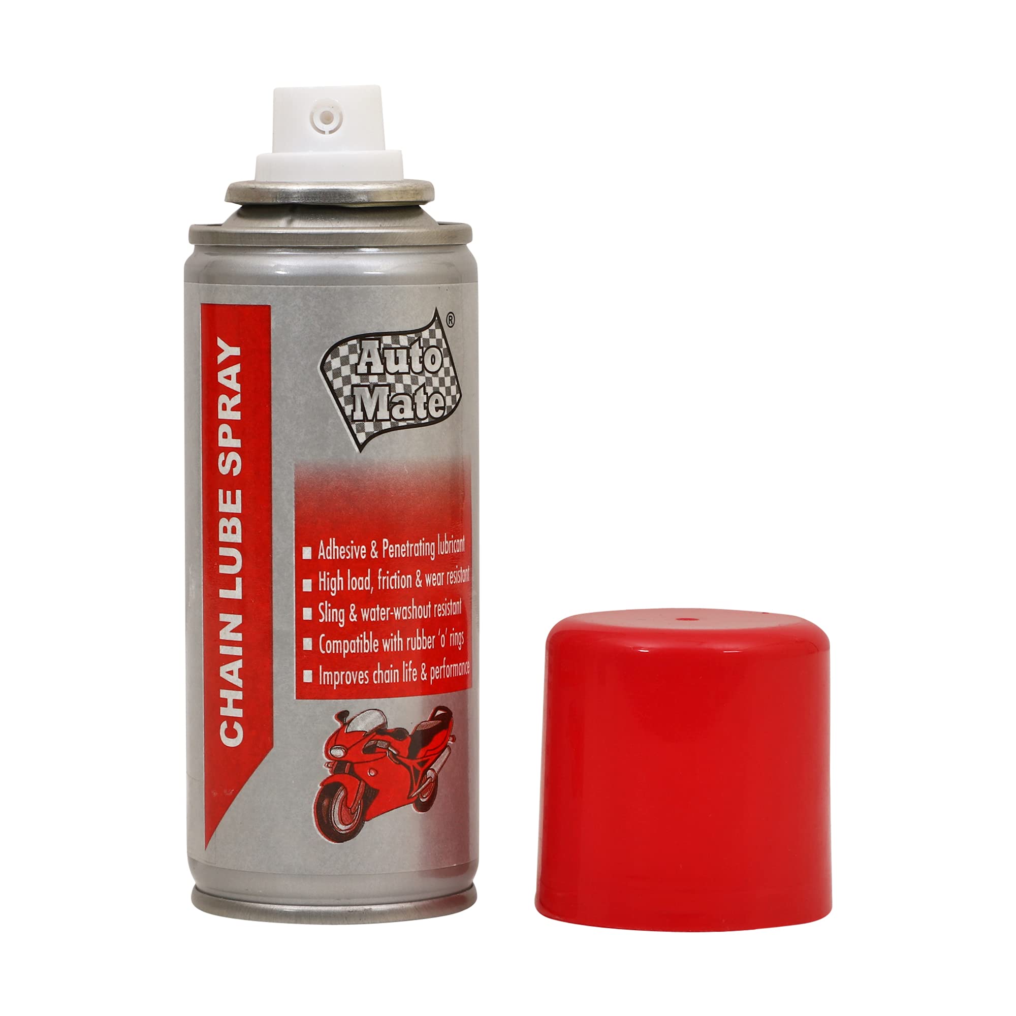 AUTO MATE AEROL Chain Lube Spray for Bikes & Cycles | Premium Bike Chain Lubricant & Chain Protector | Reduces Friction, Prevents Rust & Wear | Smooth Performance | 65g/100ml