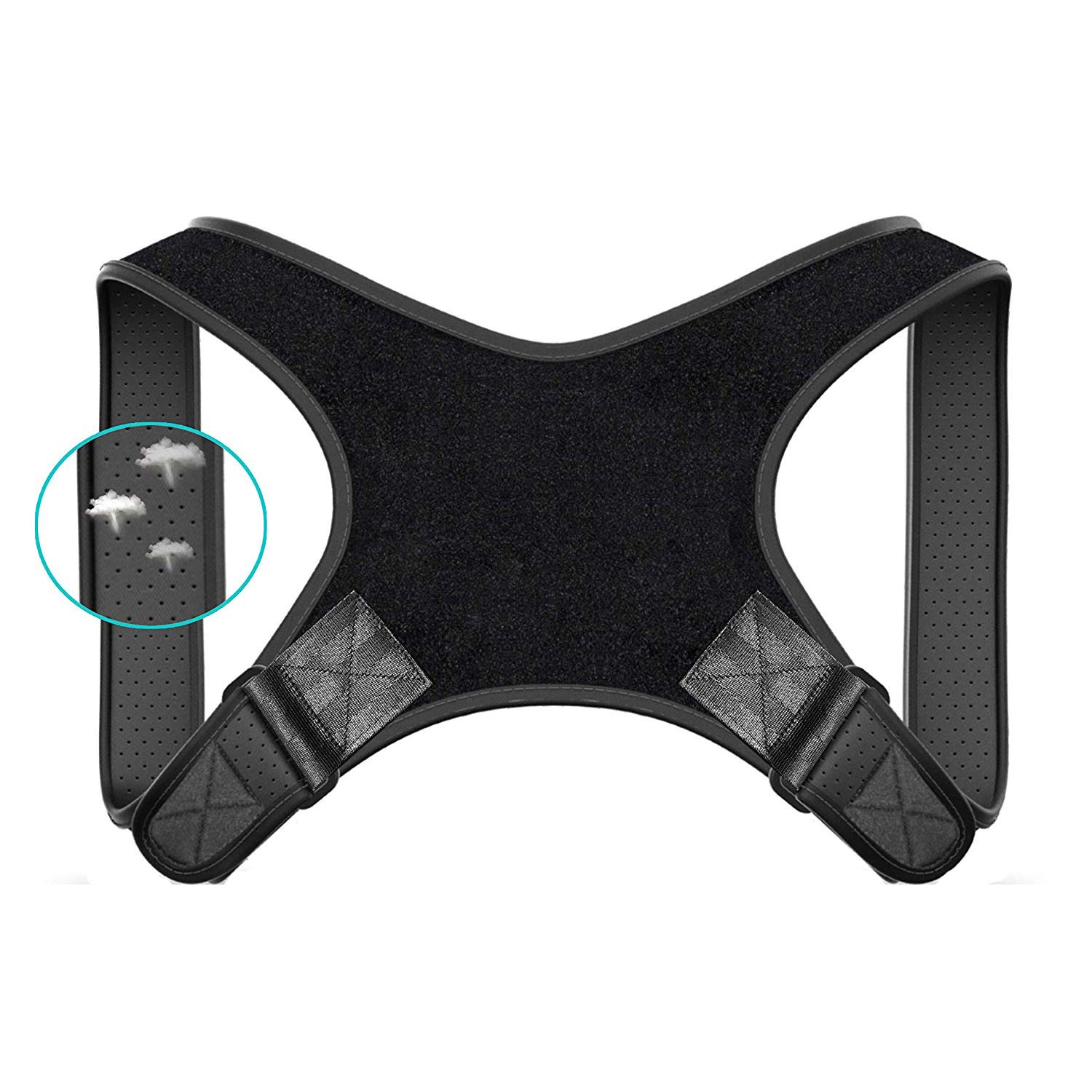 Posture Corrector for Women Men, Back Posture Brace with Powerful Magic Stickers Effective Comfortable Adjustable Posture Support Belt Kyphosis Brace