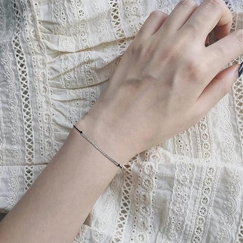 Miniatura 4 de Pulseras de código morse para mujer, pulsera inspiradora regalos para amigos, pulseras de plata, regalos únicos motivacionales, pulseras de código