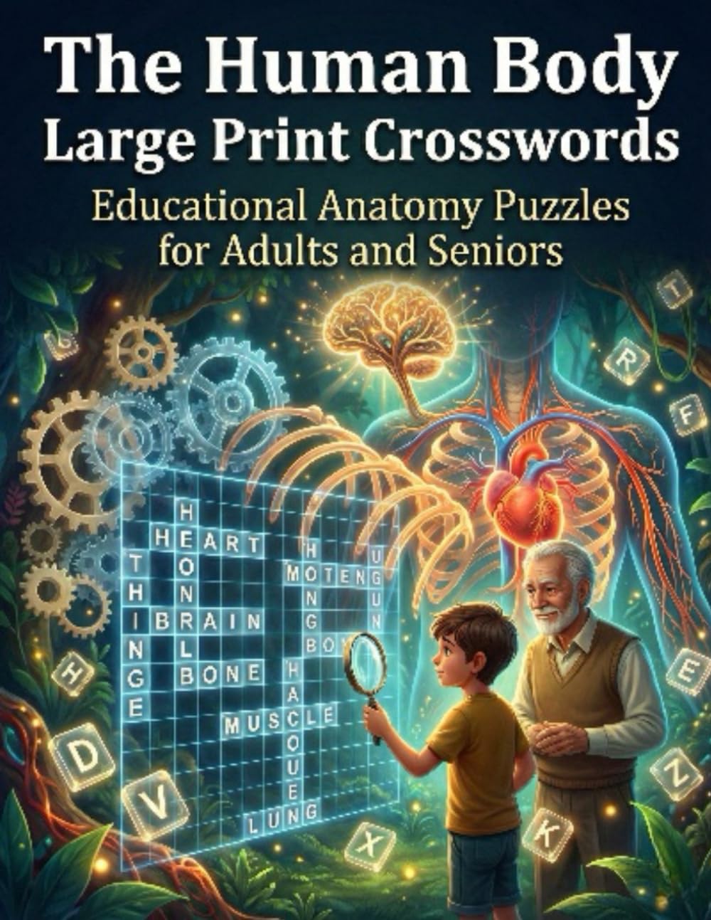 The Human Body Large Print Crosswords: Educational Anatomy Puzzles for Adults and Seniors