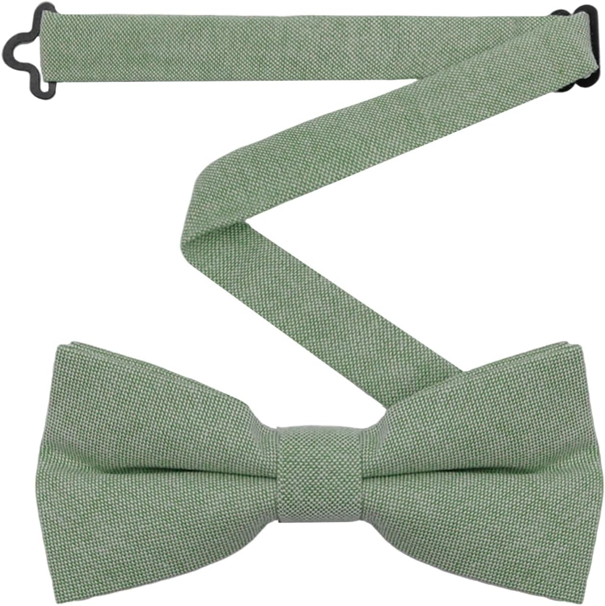 Linen Bow Ties for Men, Pre-tied Suit Mens Bow Tie Solid Color Cotton Bowtie for Wedding Party Prom Formal Business