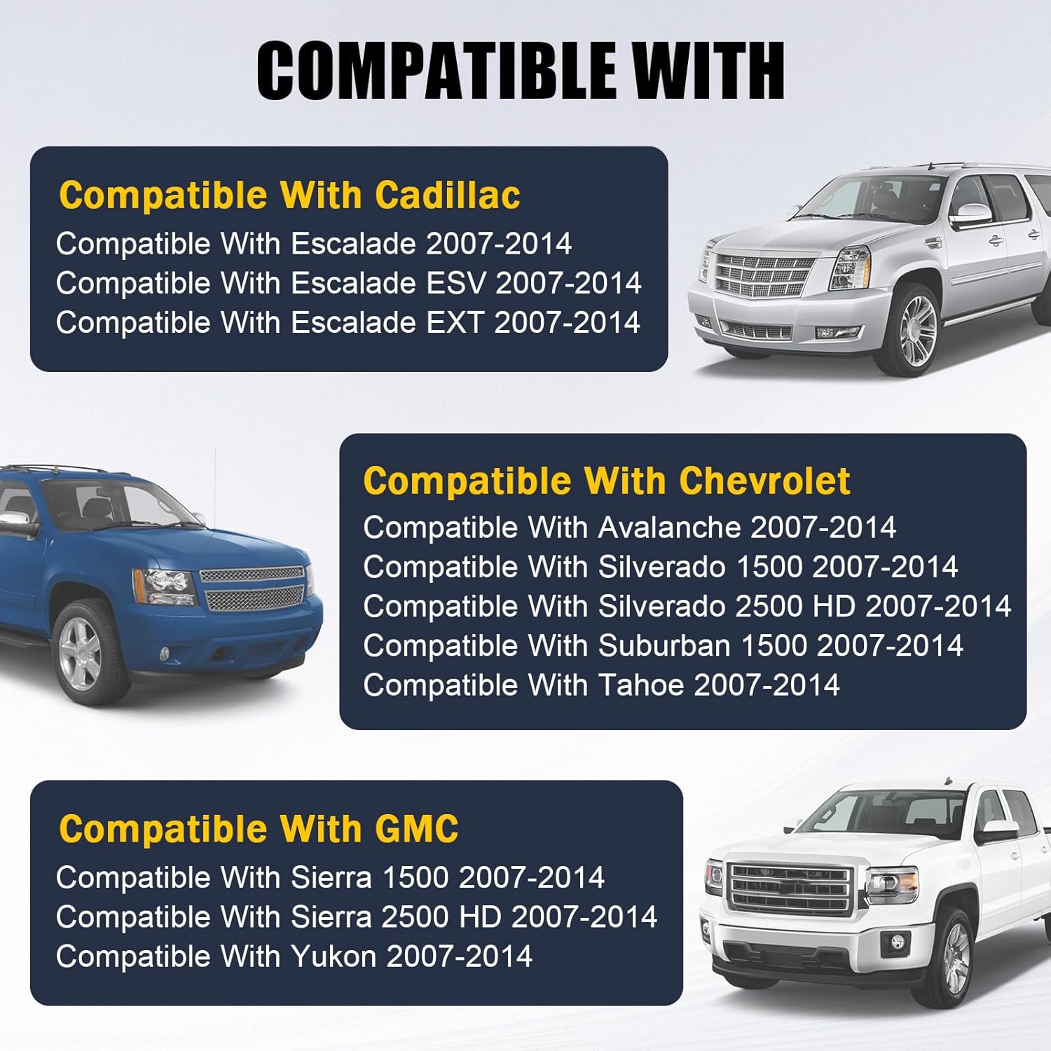 6 or 8 Way Power Seat Motor W/O Memory Compatible with Chevy Avalanche, Suburban 1500, Tahoe, Silverado 1500/2500 HD & GMC Yukon, Sierra 1500/2500 HD & Cadillac Escalade 2007-2014#L0060111