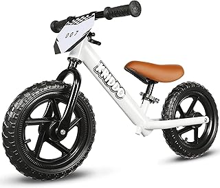 KRIDDO Toddler Balance Bike 2 Year Old, Age 24 Months to 5 Years Old, 12 Inch Push Bicycle with Customize Plate (3 Sets of...