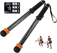 Rovista Weighted Cordless Battle Ropes, 2PCS Portable Ropeless with Adjustable Resistance, Non-Slip Handles - Quiet Upper Body HIIT Workout Anywhere (Black)