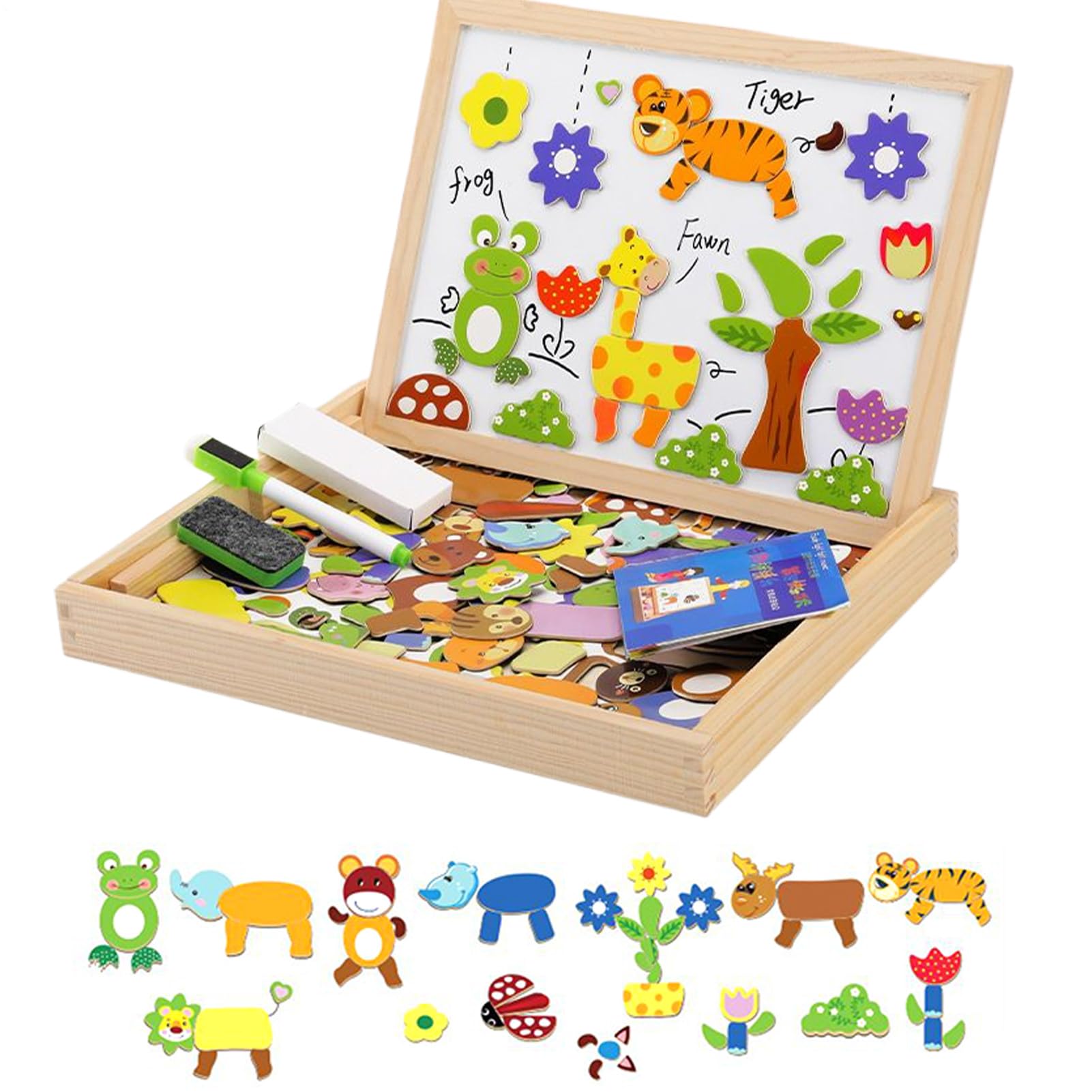 Jeu magnétique en bois apprentissage écriture dessin - 8