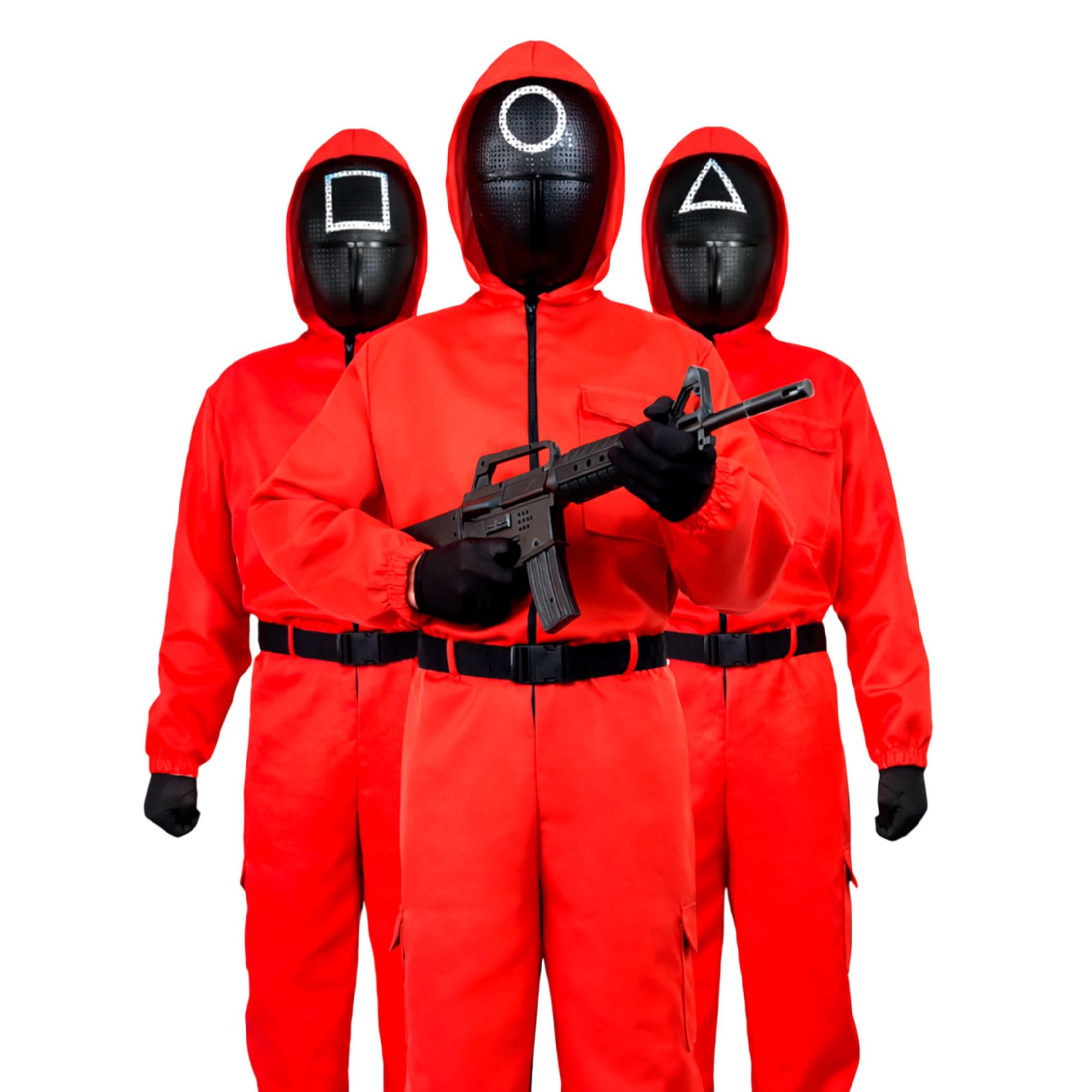 TIENDA EURASIA - Red Watcher Costume | Inspired by Squid Game | Includes Red Jumpsuit and Belt | Adult Squid Game Costume