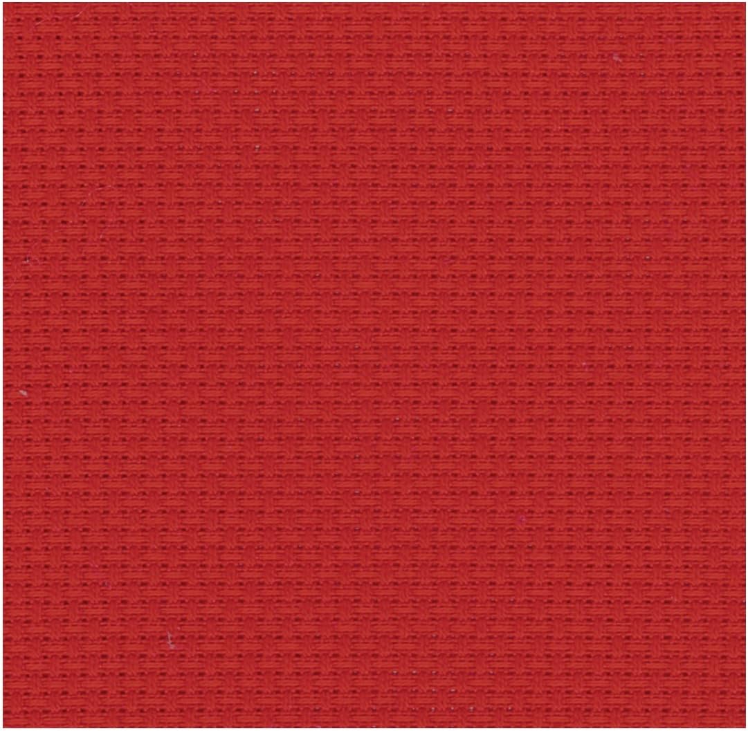 Made In orimupasu 絲 Embroidered Fabric Indian Cross 45 X 50 cm Cut Fabric Red 8300