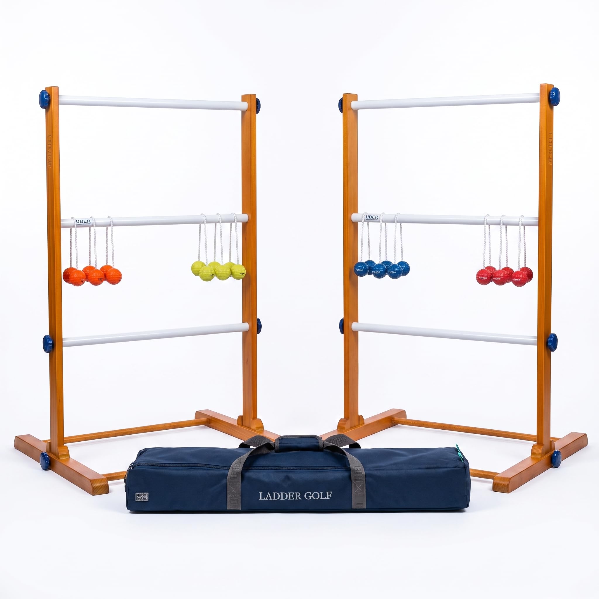│ Gioco “Ladder golf” con 2 scale, gioco di lancio completo di palline e borsa per il trasporto, con set da 2 o 4 “bolas” morbide e dure, gioco ufficiale per professionisti