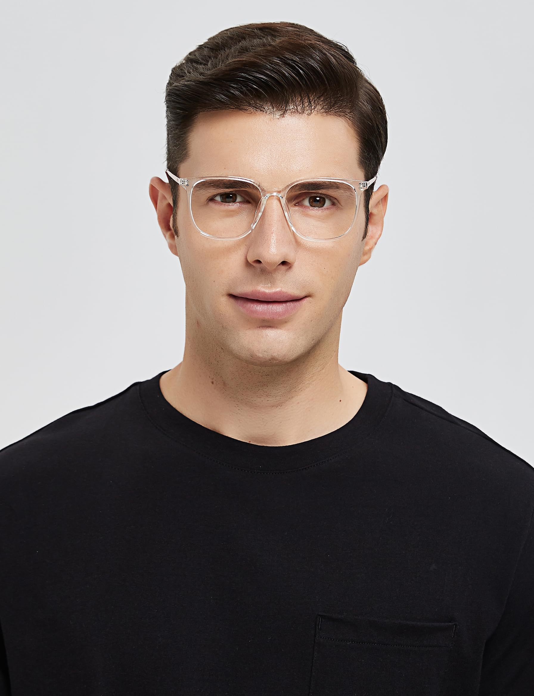 GUDVUE Gafas de luz azul de gran tamaño, para lectura de computadora, juegos, teléfonos, antirreflejos, UV400, fatiga ocular, marco cuadrado grande, dorado, 139 mm