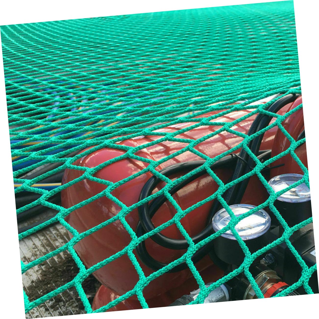 LIFKOME Rete Elastica per cassone di camioncino in Nylon Verde con cordini Resistenti e 15 Ganci per Copertura Bagagli e Protezione Durante Trasporto