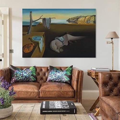 Vista 33 de 40 pinturas famosas de Dali - Salvador Dalí - El Ángelus arquitectónico del mijo - Póster artístico en lienzo y arte de pared, póster moderno