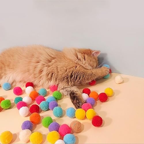 Miniatura 5 de AIERSA Juguetes interactivos para gatos de interior, lanzador de bolas para gatos con 30 bolas de felpa para gatos adultos aburridos, pistola de