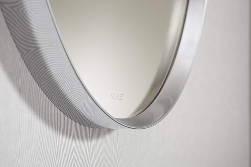 Vista 50 de Kohler Essential - Espejo de tocador ovalado enmarcado de 20 pulgadas de ancho x 40 pulgadas de alto en oro cepillado moderno Moderno dorado