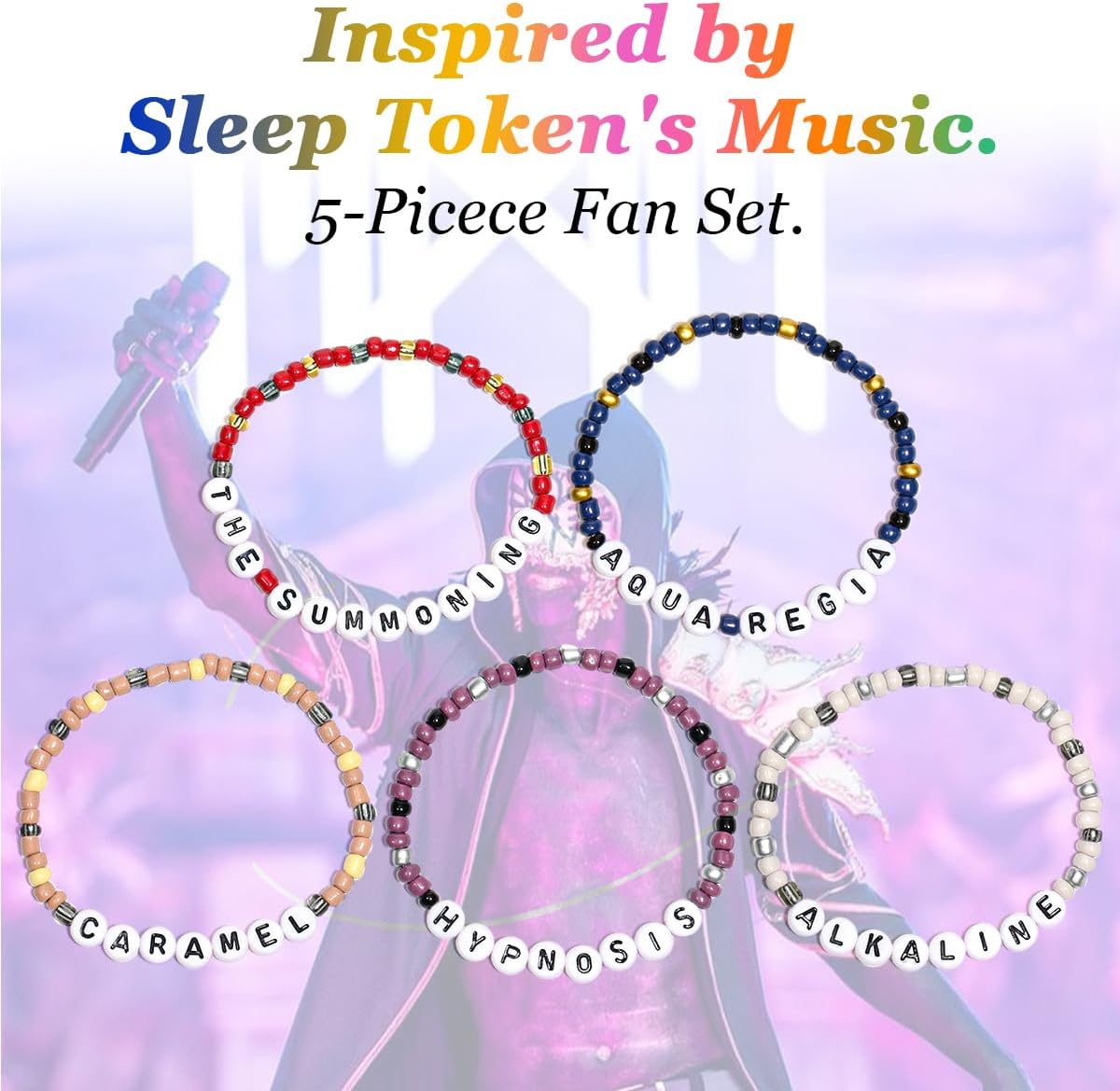 AICase for Sleep Token Merch Friendship Bracelets Set, Concert Outfits image 2