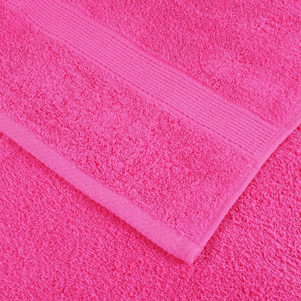 Solund ręczniki dla gości, 4 sztuki, różowe, 30 x 50 cm, 600 g/m², z bawełny, chłonne i miękkie, frotte, do łazienki, sauny, basenu, wellness i higieny