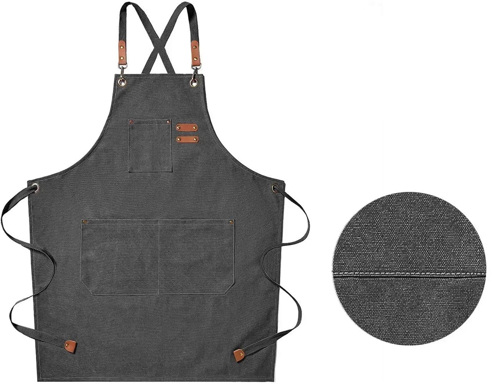 Delantal De Cocina profesional 5 uds., delantal Chef lona, ​​Accesorios, correas Novedosos for tienda barbacoa, salón uñas para Cocinar, Restaurante