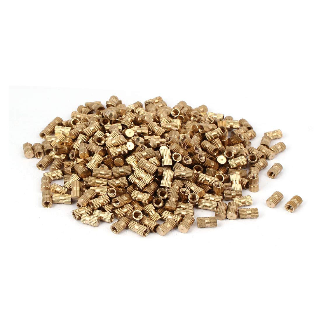 New Lon0167 M5 x Featured 12mm 6.8mm OD reliable efficacy Brass Threaded Insert Embedment Knurled Thumb Nut 500PCS(id:ba9 d5 a5 541)