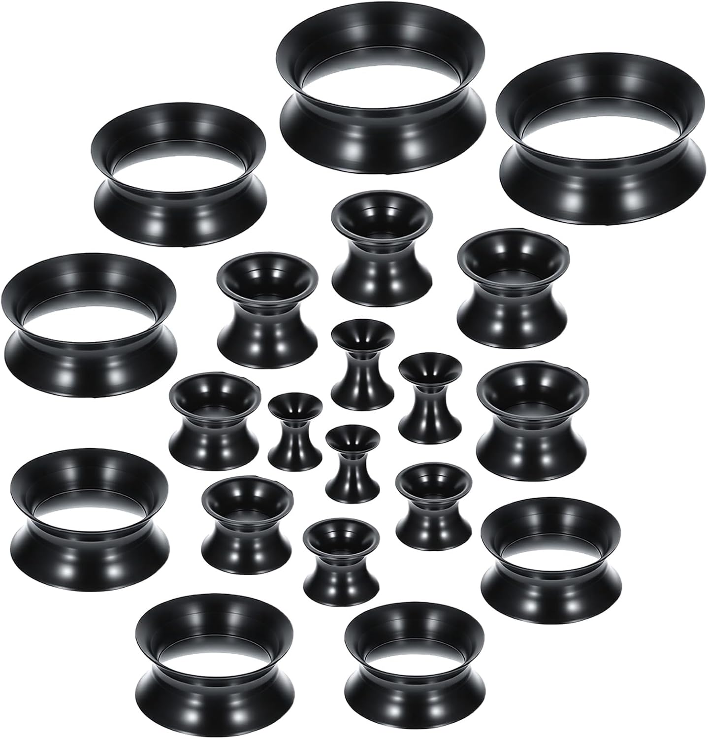20 Pcs Silicone Plugs for Ears, Gauges for Ears | Skin-Friendly Stretchable Lightweight Comfort Design, Ear Lobe Stretching Body Piercing Jewelry for Daily Party Festival