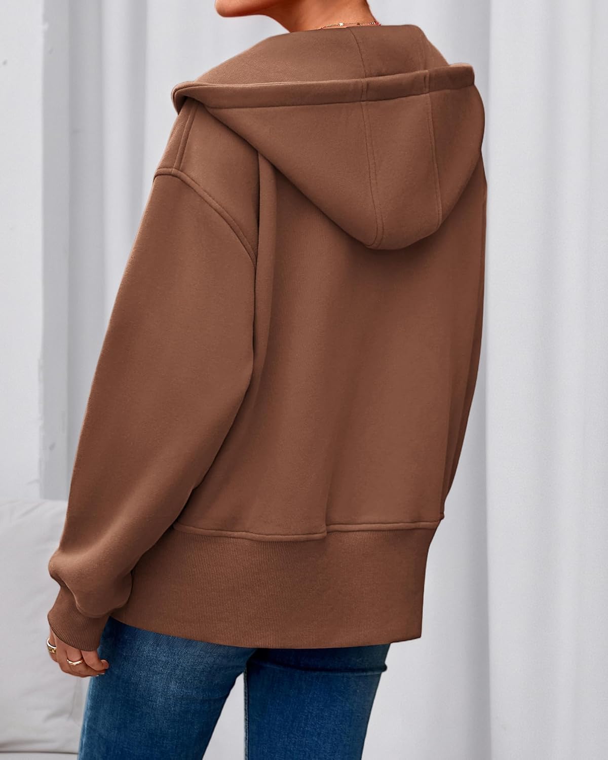 BTFBM Hoodies for Women Zip Up jacket Drawstring Spring Fashion 2026 Trendy Long Sleeve Sweatshirt Clothing Outfits - Image 3