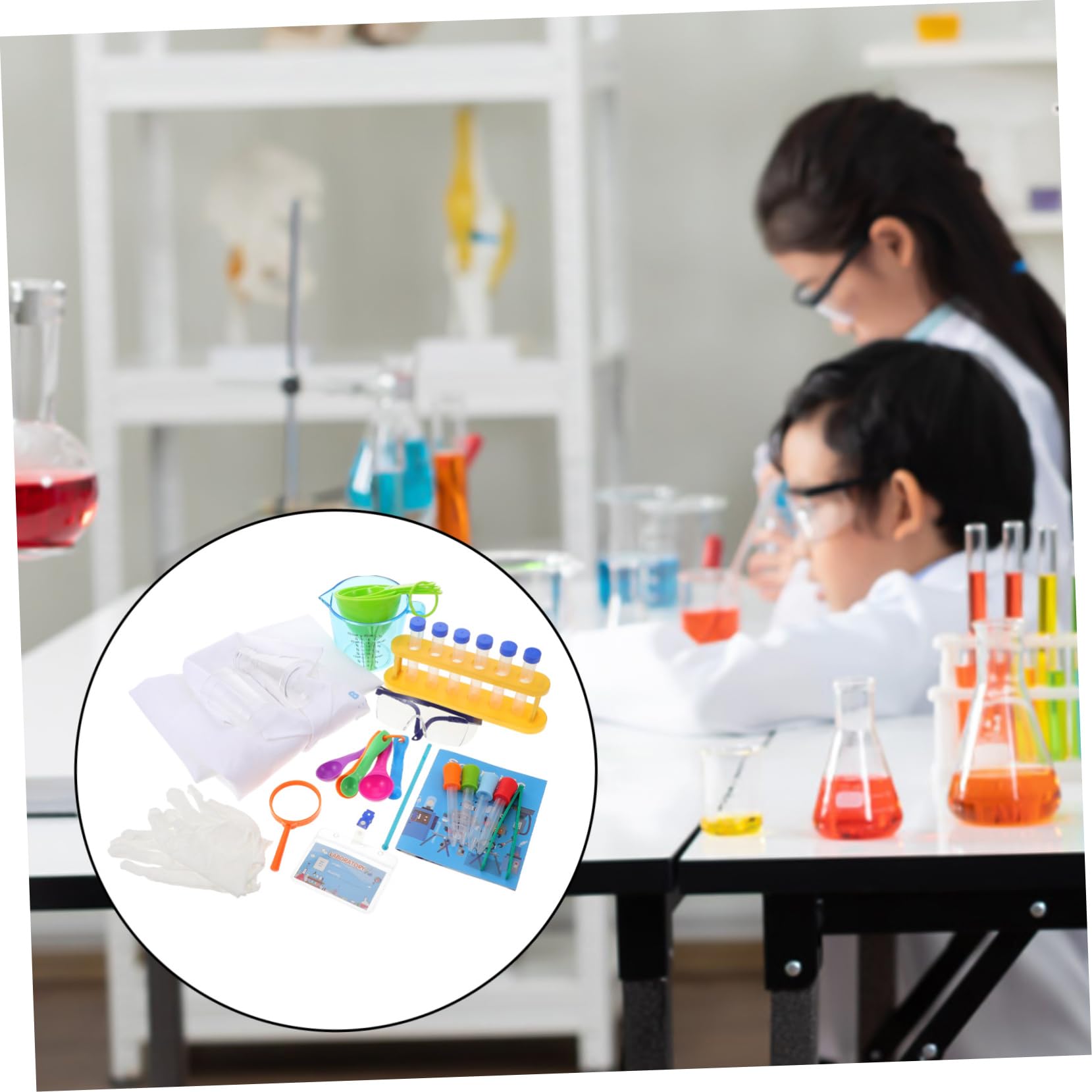 Kit de Experimentos Científicos para Niños de Plástico | Juego de Laboratorio Educativo, para Niños y Niñas, Pieza Única, Resistente a Roturas Color Aleatorio