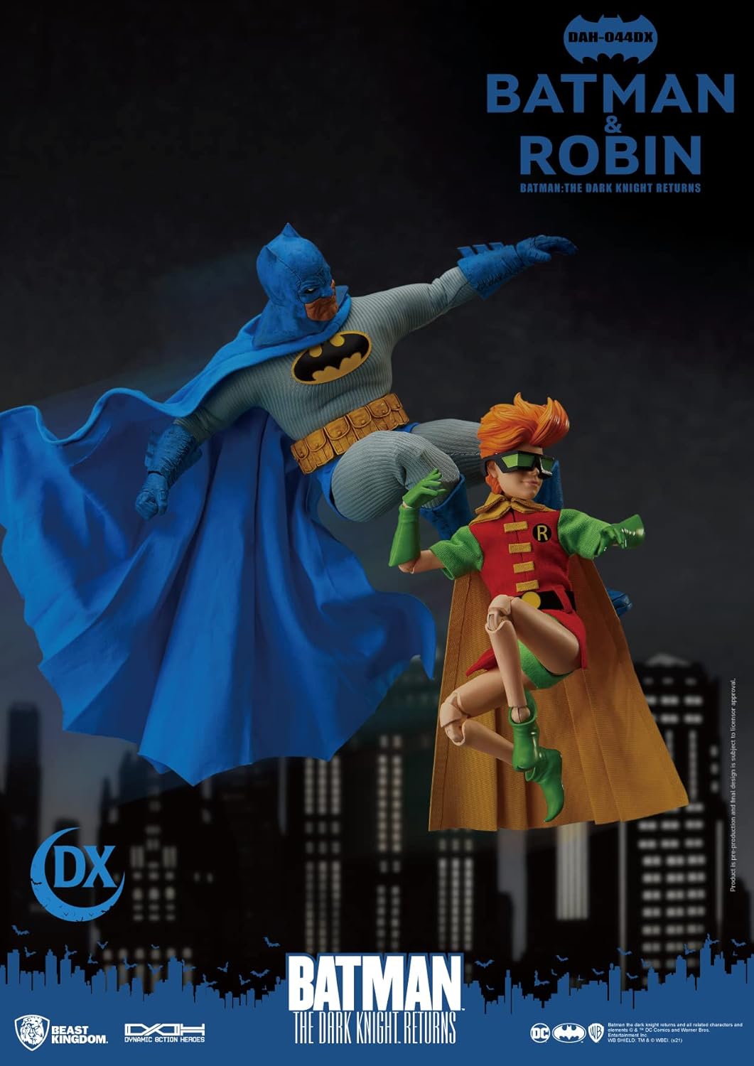 Beast Kingdom The Dark Knight Returns: Batman & Robin DAH-044 DX Dynamic 8ction Action Figure, Multicolor
