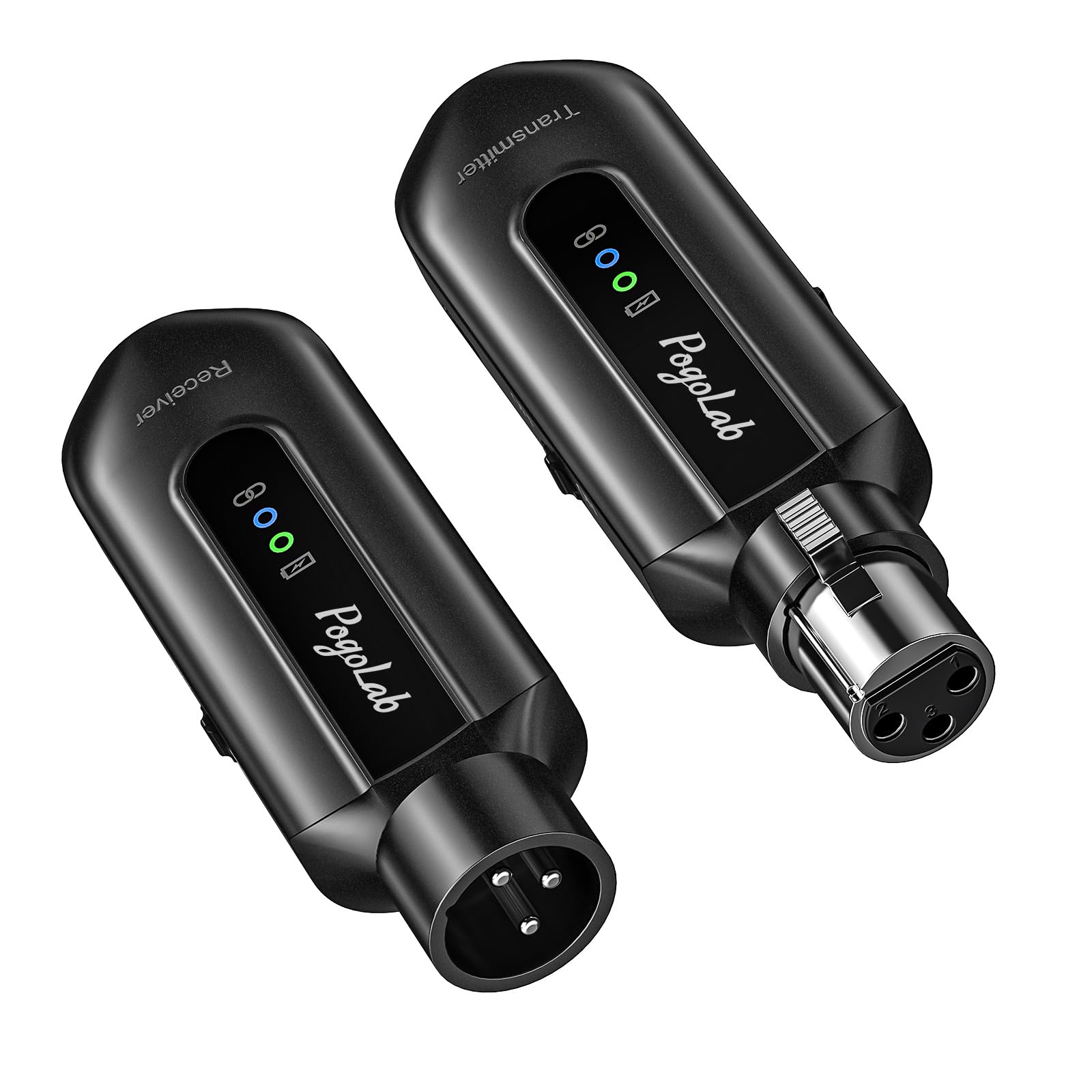 wireless microphone transmitter receiver 24ghz wireless xlr microphone system rechargeable mic adapter for audio mixer dynamic mic 48v phantom power for condenser mic