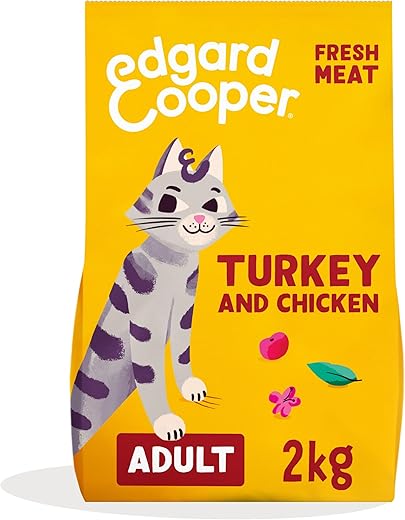 Edgard & Cooper – Pienso para gatos adultos Edgard & Cooper pavo y pollo sin cereales 2 kg.