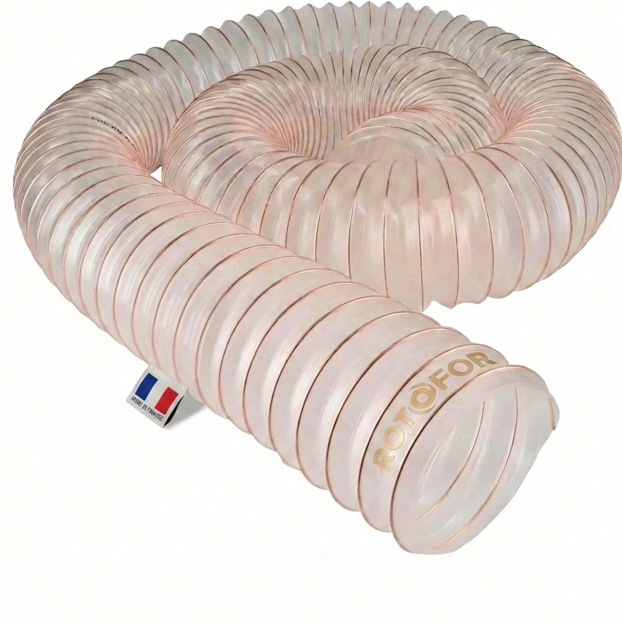 Gaine flexible d'aspiration en polyuréthane pour aspirateur à copeaux haute résistance - Longueur 5 mètres - Diamètre 120 mm mm