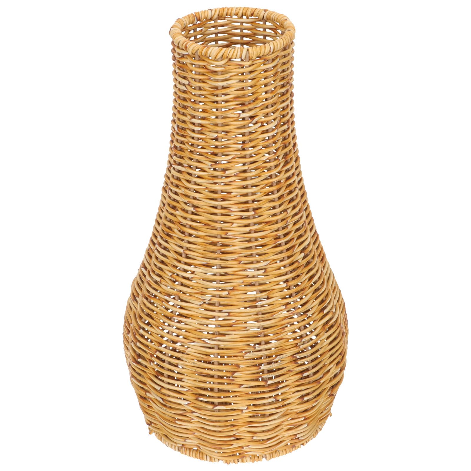 Grand vase en rotin synthétique avec design tissé main pour fleurs
