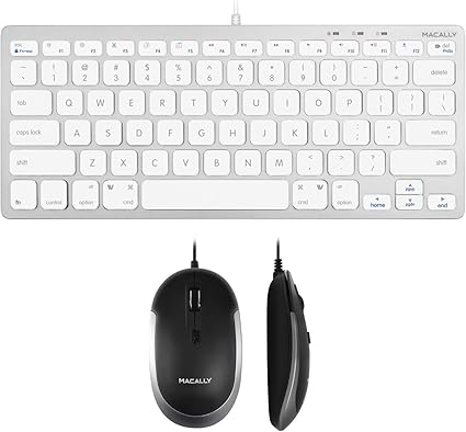 Macally USB C Mouse and an Ultra Slim USB C Keyboard, Excellent New MacBook Accessories
