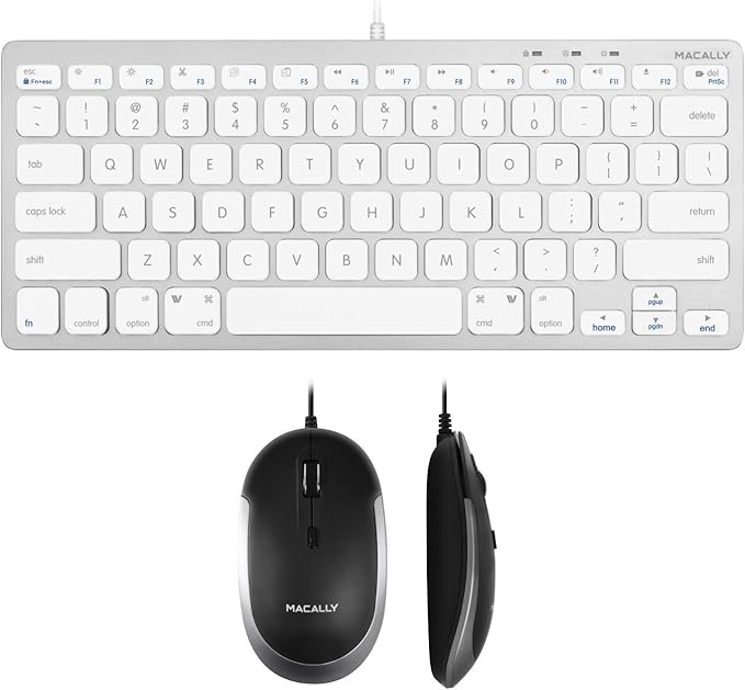 Macally USB C Mouse and an Ultra Slim USB C Keyboard, Excellent New MacBook Accessories