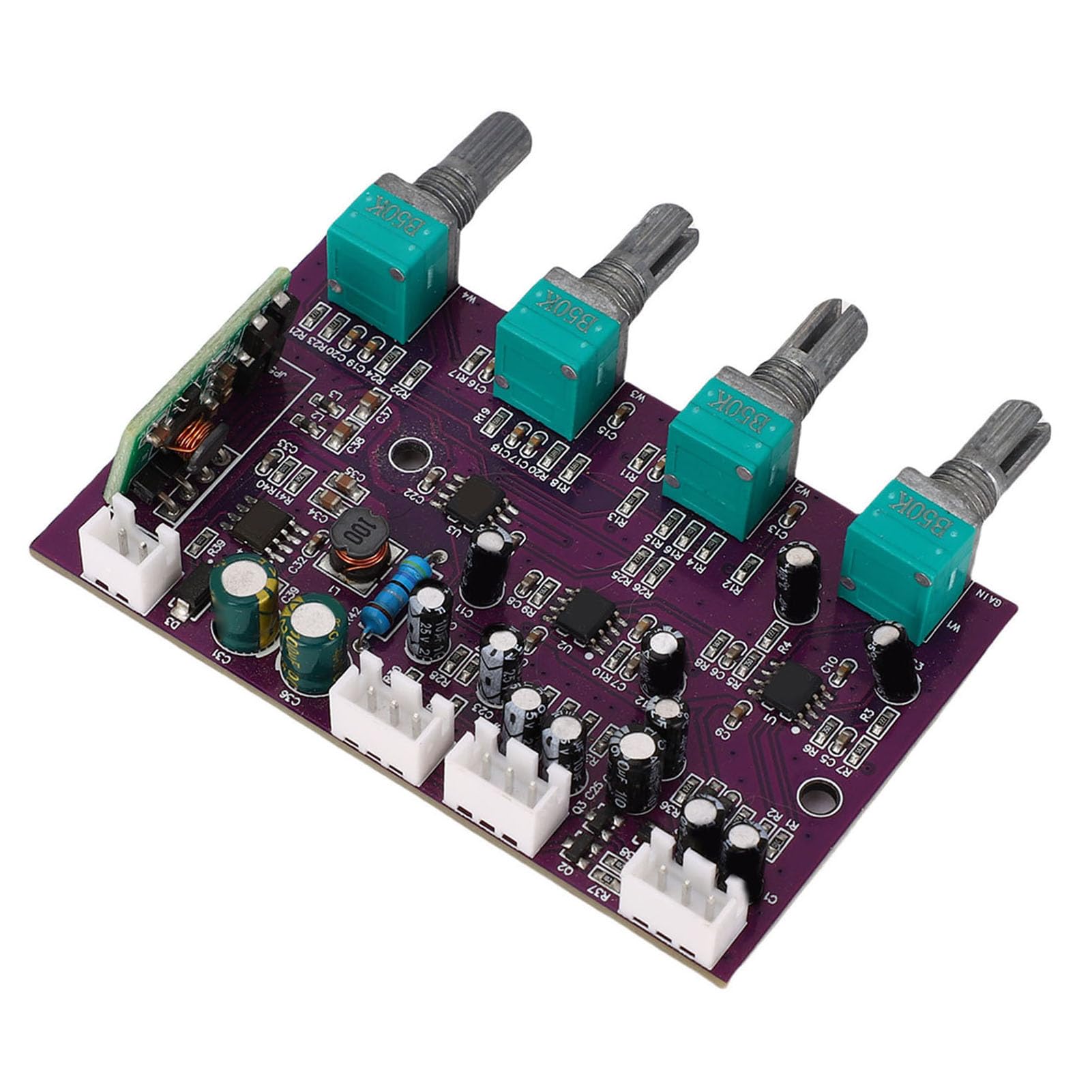 Placa de Preamplificación, Preamplificador HiFi NE5532 con Función de Silencio, Ganancia de 14 DB, Equipo de Sonido para Audiófilos
