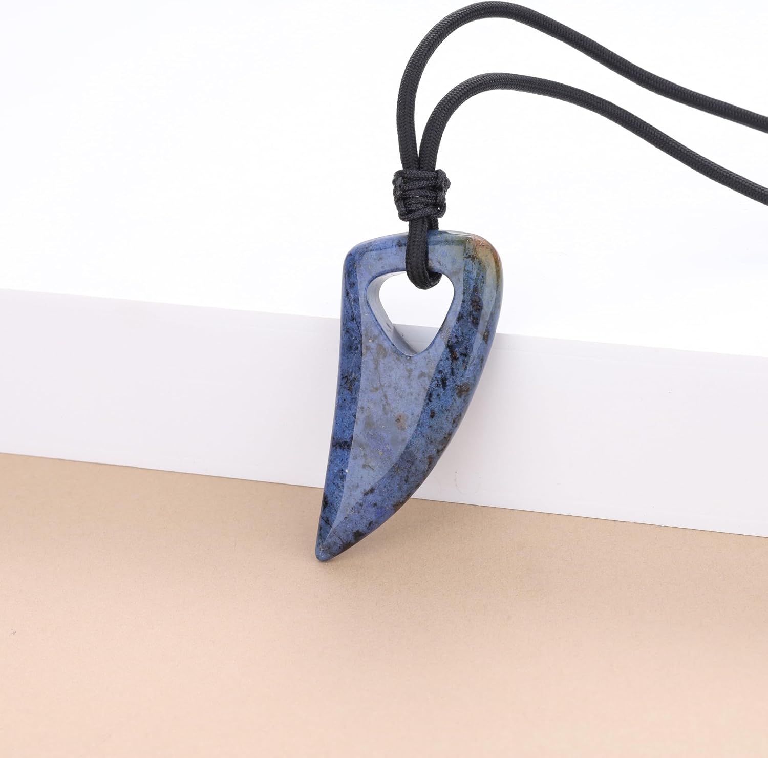 COAI Mens Womens Amulet Stone Pendant Wolf Tooth Necklace