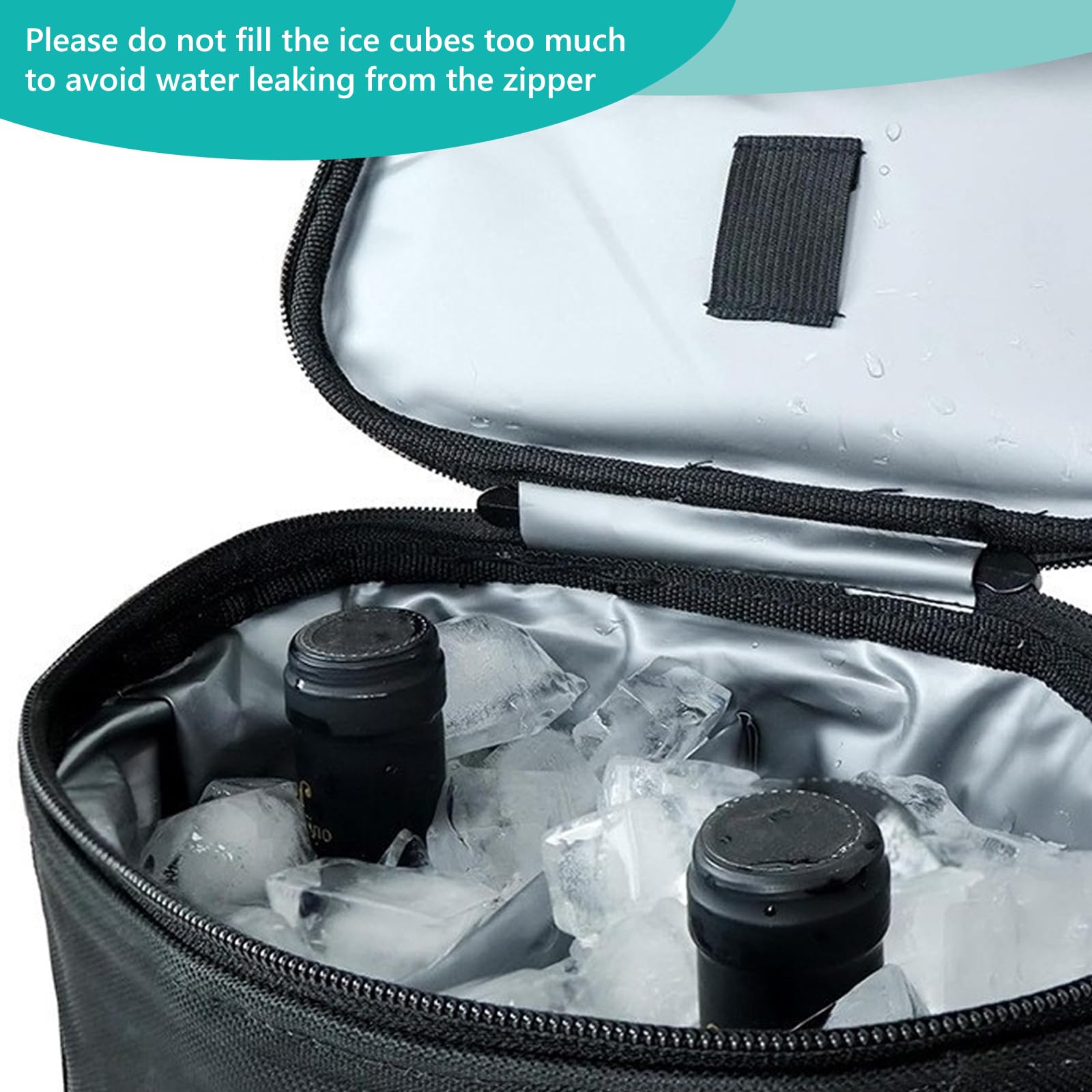 Borsa termica per vino, borsa per bottiglie, borsa frigo, borsa termica per vino, borsa termica isolata, borsa termica per vino portatile con cinghia, per 2 bottiglie di vino, bicchiere da vino