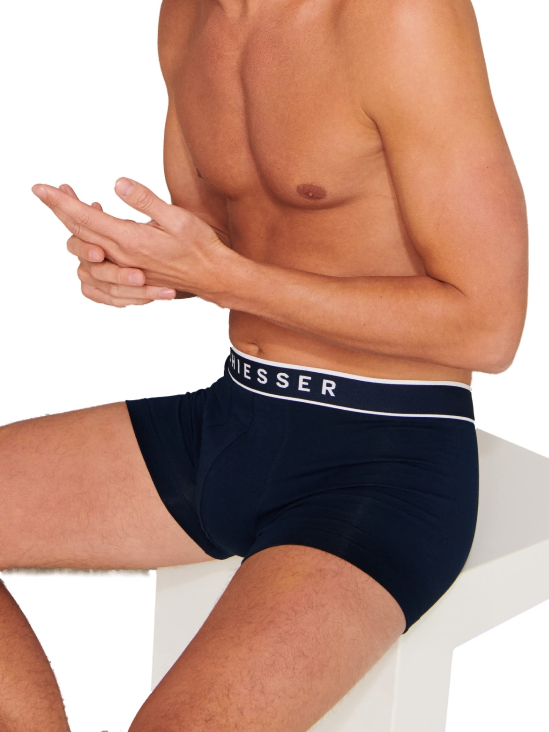 Schiesser Herren 3 Pack Boxershorts Bio Baumwolle Multipack - 95/5 Organic Boxer a Pantaloncino Uomo (Pacco da 3)