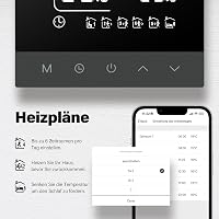 BEOK CONTROLS Digitális WiFi Padlófűtés Termosztát Vízi Fűtéshez LCD Kijelzővel Programozható Okos Szobatermosztát Tuya Alexa App 4