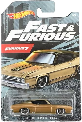 DieCast Hot Wheels '69 Ford Torino Talladega 5/5, Fast & Furious Furious 7