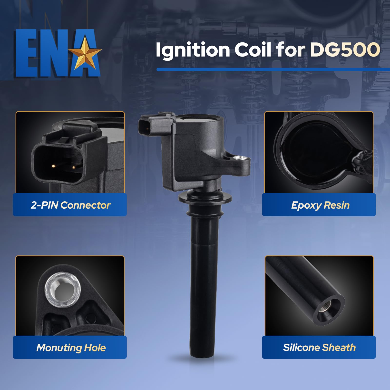 DG500 Ignition Coil Pack Spark Plugs Compatible with 3.0L 2001 2002 2003 2004 2005 2006 2007 2008 Ford Escape Freestyles Taurus 500 Five Hundred Mazda Tribute Mercury Mariner Montego Sable Set of 6