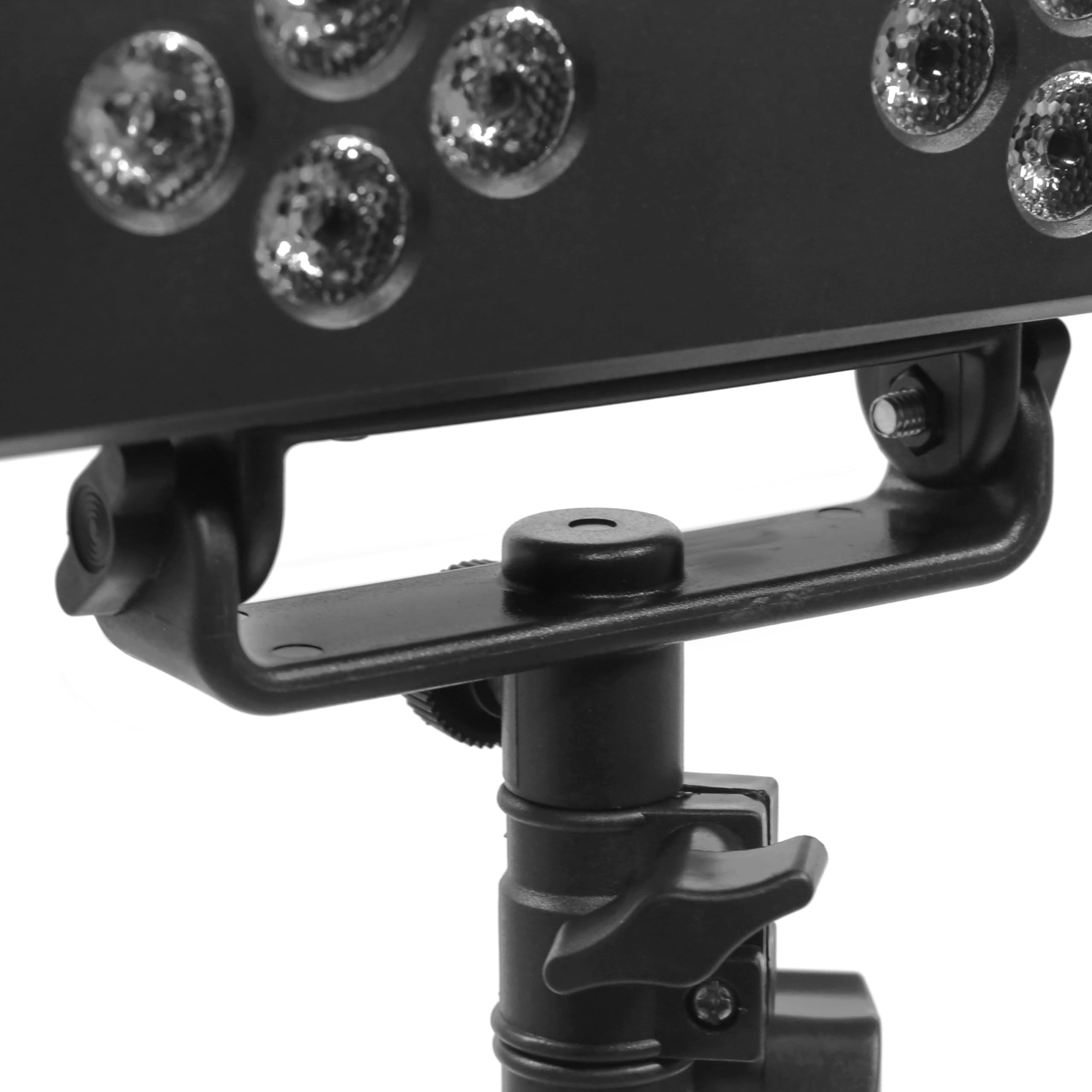 BoomTone DJ D-Tiene Set di luci multicolore Disco Club DJ, 28 LED RGB da 1 W, Dimmer, Kit completo di supporto. Regolabile in altezza. Programmi automatici, rilevamento del suono, telecomando in