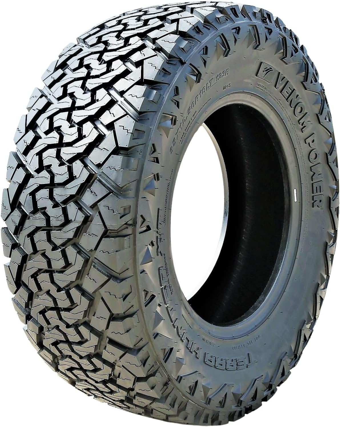 Venom Power Terra Hunter X/T XT All-Terrain Mud Light Truck Radial Tire-35X12.50R18LT 35X12.50X18 35X12.50-18 123R Load Range E LRE 10-Ply BSW Black Side Wall